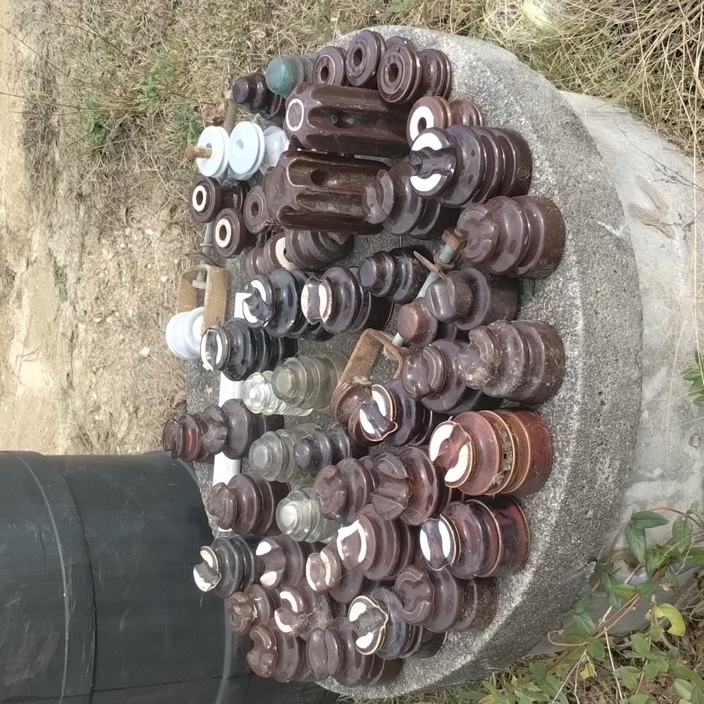 Vintage Brown Glass Insulators